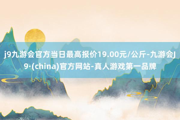 j9九游会官方当日最高报价19.00元/公斤-九游会J9·(china)官方网站-真人游戏第一品牌